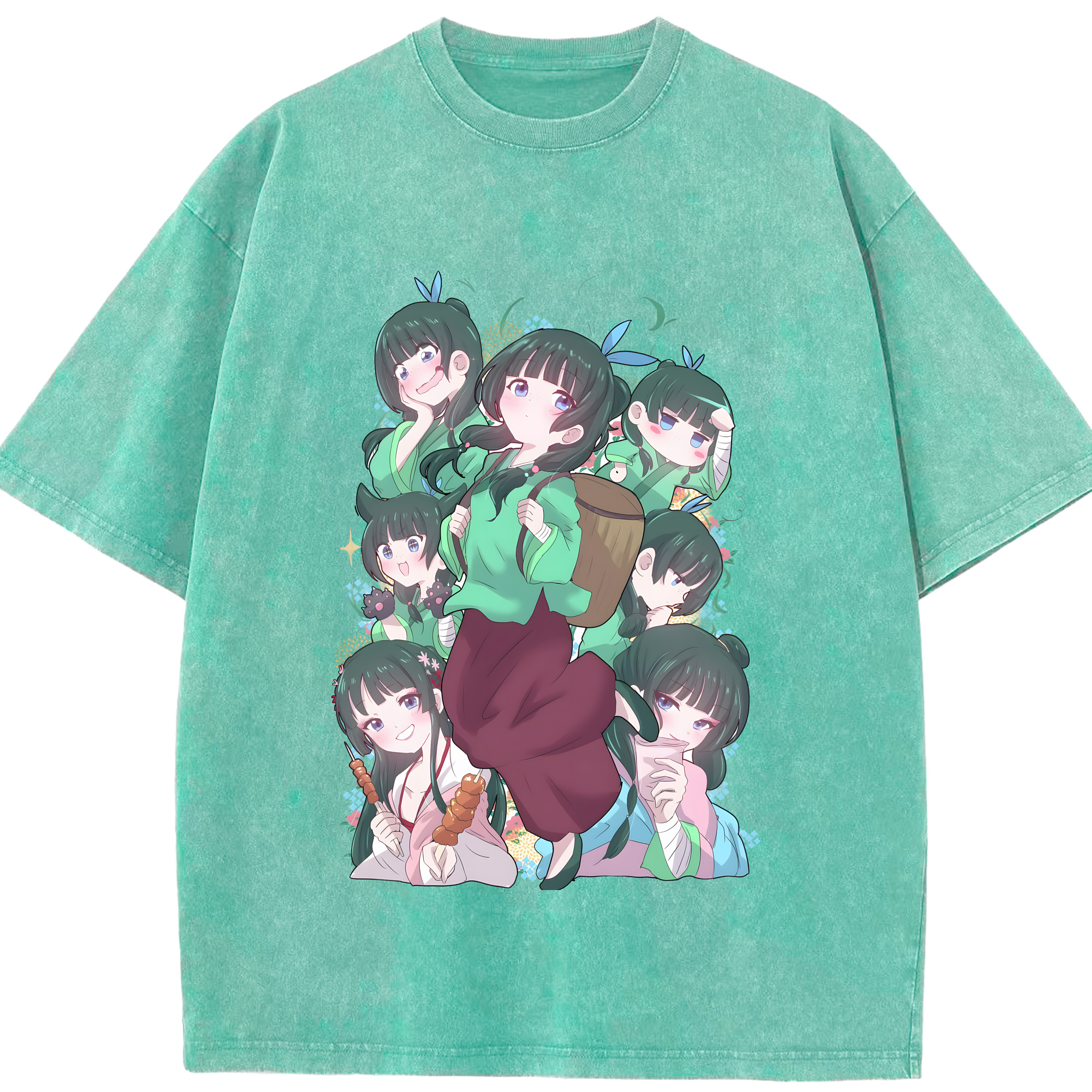 （画像用） 薬屋のひとりごと The Apothecary Diaries 綿100% ヴィンテージ風 半袖Tシャツ（フロントプリント）